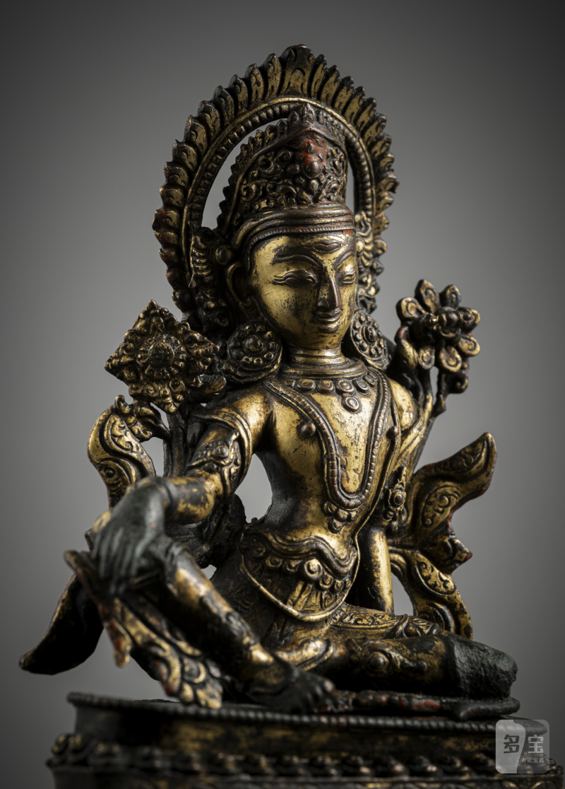 A GILT-COPPER FIGURE OF INDRA - 图5